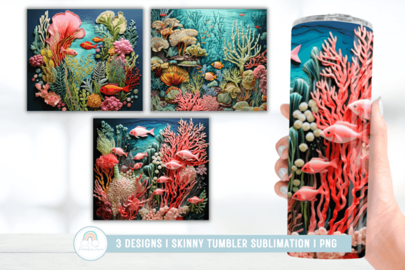 3D Embroidery Underwater Tumbler Wrap Review