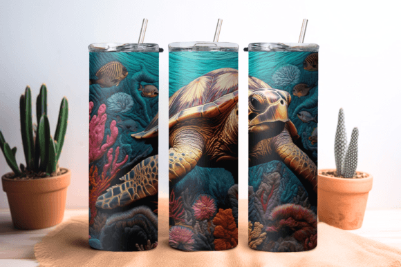3D Turtle Embroidery Tumbler Wrap Review