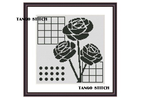 Abstract Black Roses Flower Embroidery Review