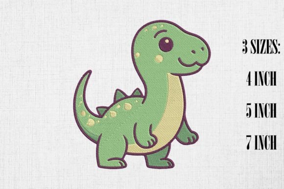 Cute Kawaii Dinosaur Embroidery Design Review