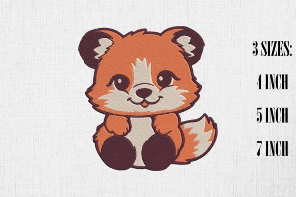 Cute Kawaii Red Panda Embroidery Design Review