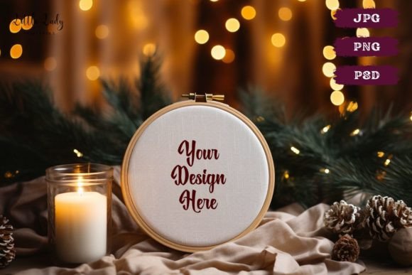 Embroidery Hoop Mockup JPG PNG PSD Review