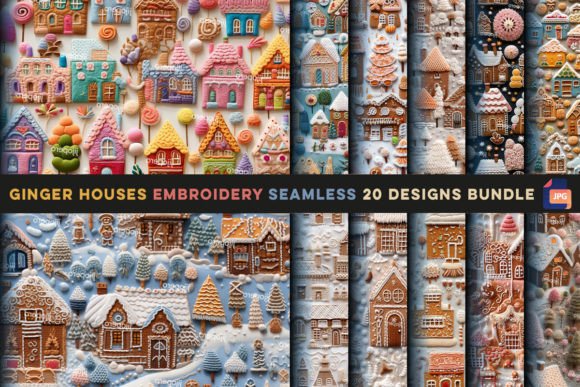 Ginger Houses Embroidery Seamless Review