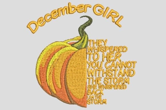 Halloween Pumpkin, December Girl Embroidery Review