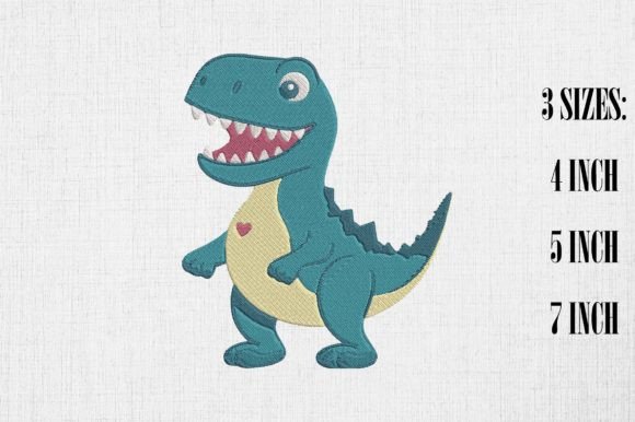 Kawaii T-rex Dinosaur Embroidery Design Review
